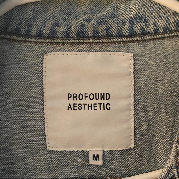 Profound Aesthetic - Still Life (Printed Floral Patch) Denim Jacket - Picture 4 of 12